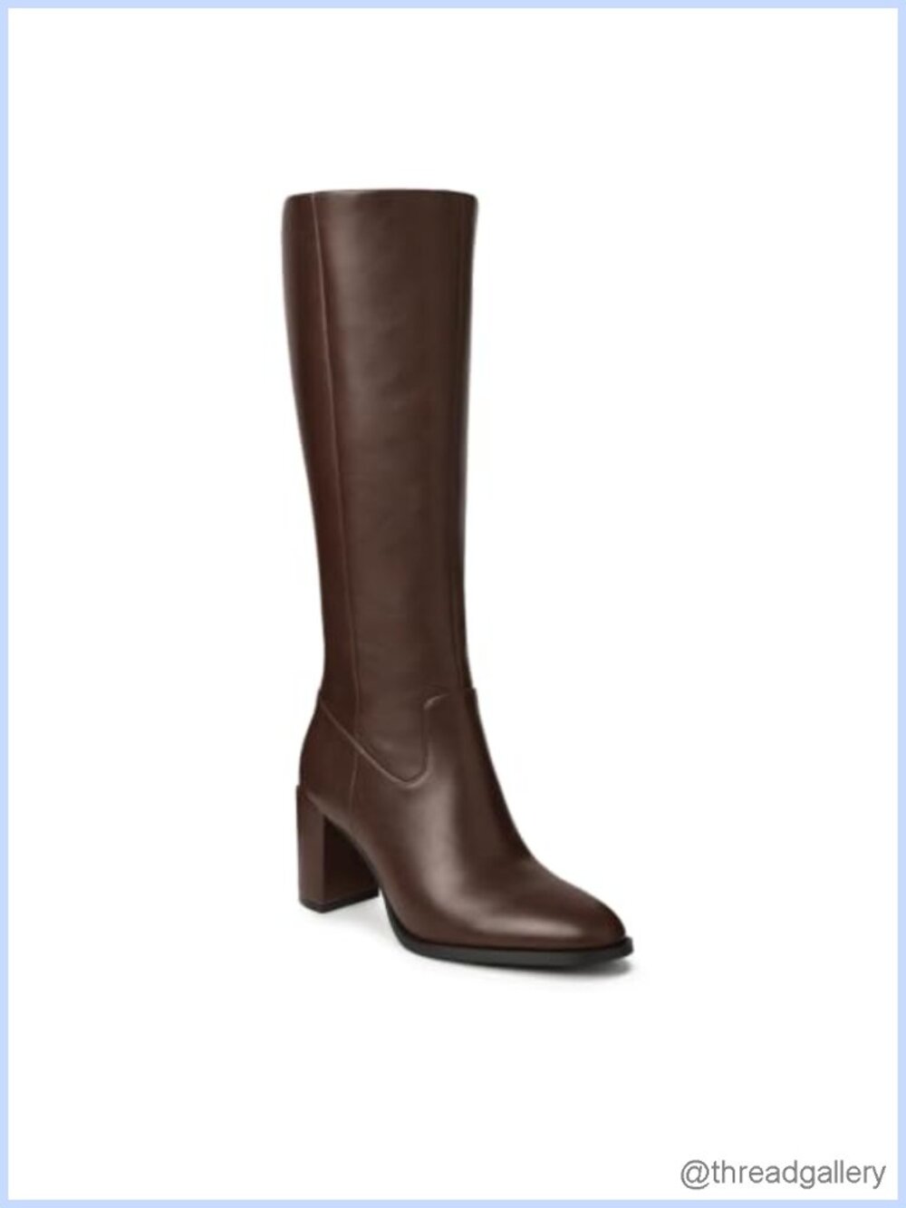 Knee High Boots Women Round Toe Tall Boots Chunky Block Heel Wide Calf